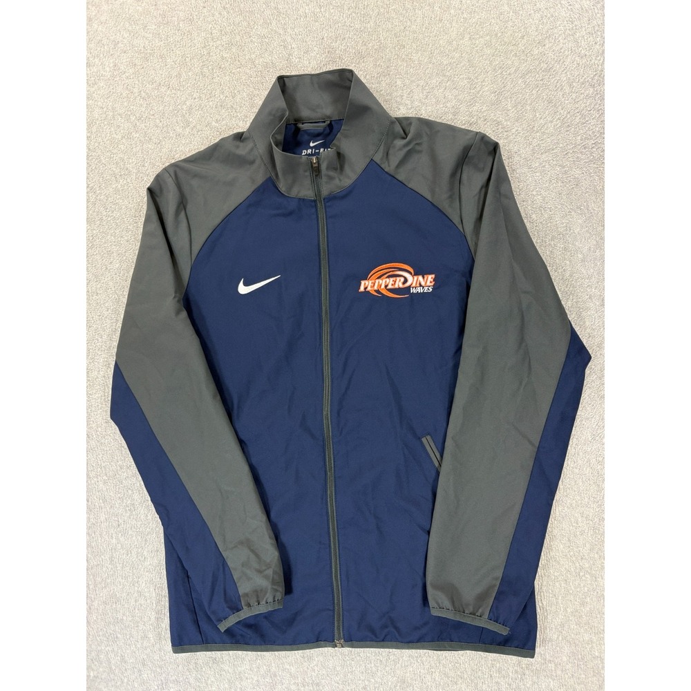 Pepperdine Waves Nike Dri Fit Stitched Logo Campus Jacket (Men's Small) Blue